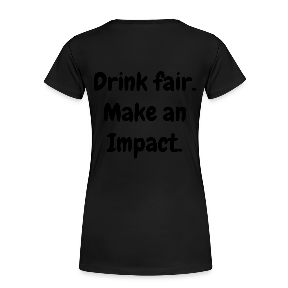 "Drink fair" Schiffkorb Shirt (Frauen) - black