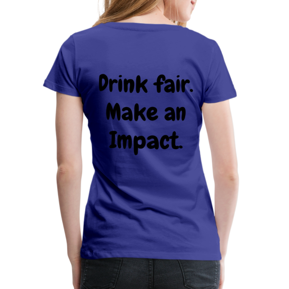 "Drink fair" Schiffkorb Shirt (Frauen) - royal blue