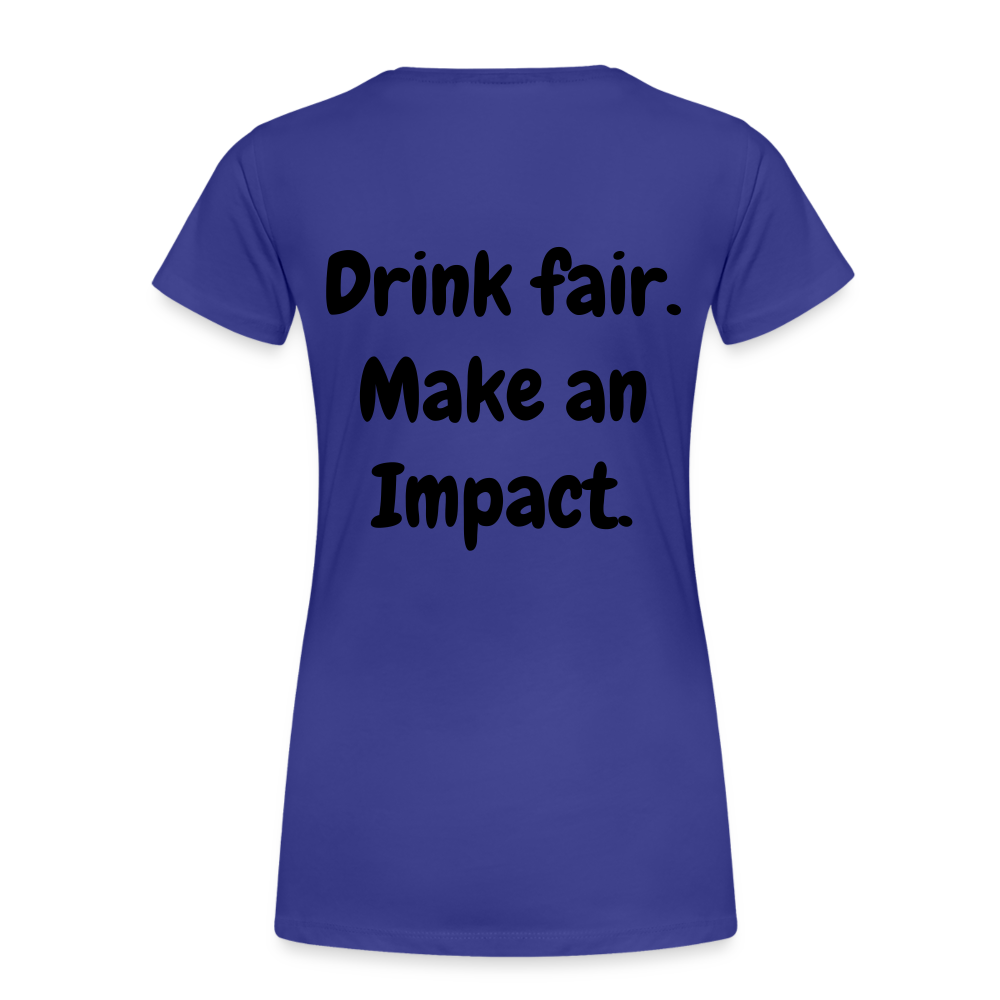 "Drink fair" Schiffkorb Shirt (Frauen) - royal blue