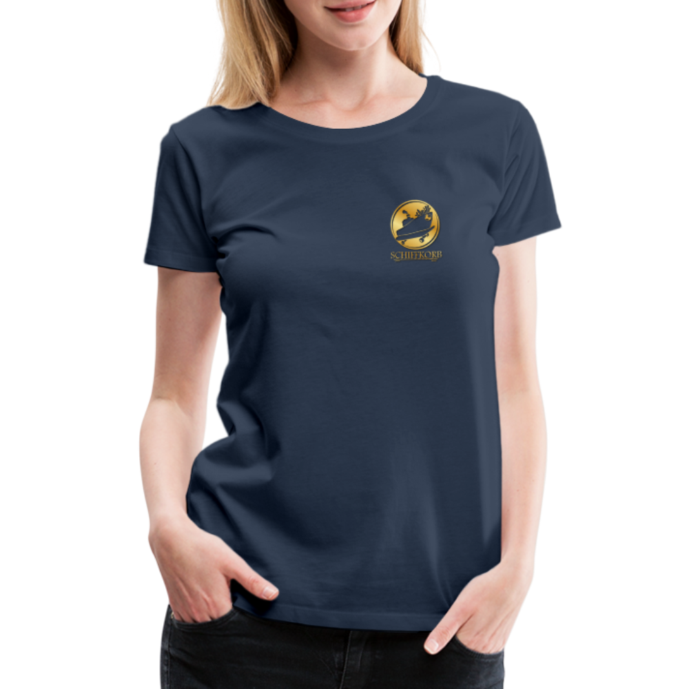 "Drink fair" Schiffkorb Shirt (Frauen) - navy
