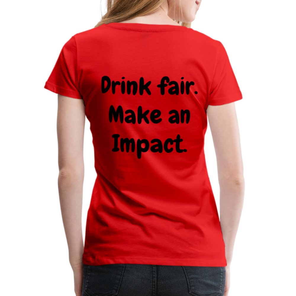 "Drink fair" Schiffkorb Shirt (Frauen) - red