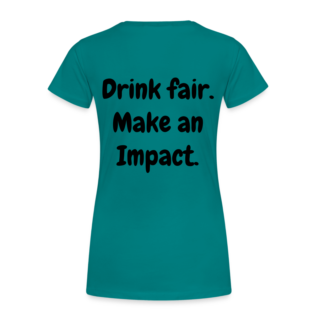 "Drink fair" Schiffkorb Shirt (Frauen) - diva blue
