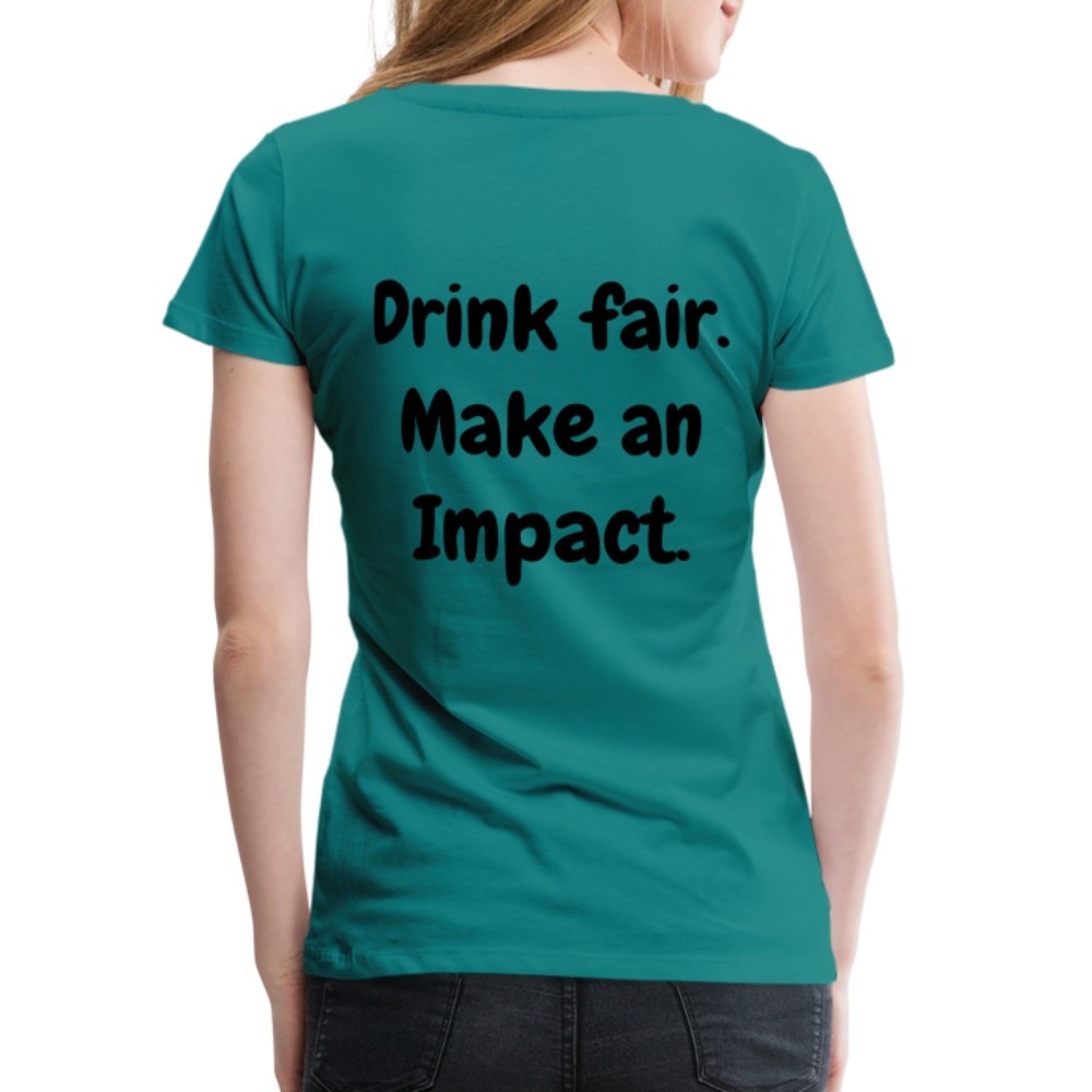 "Drink fair" Schiffkorb Shirt (Frauen) - diva blue