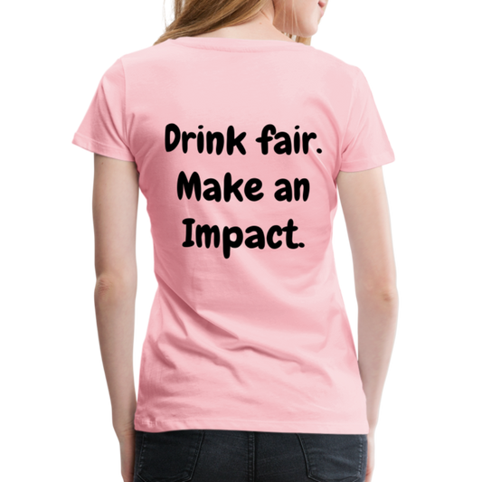 "Drink fair" Schiffkorb Shirt (Frauen) - rose shadow