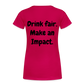 "Drink fair" Schiffkorb Shirt (Frauen) - dark pink