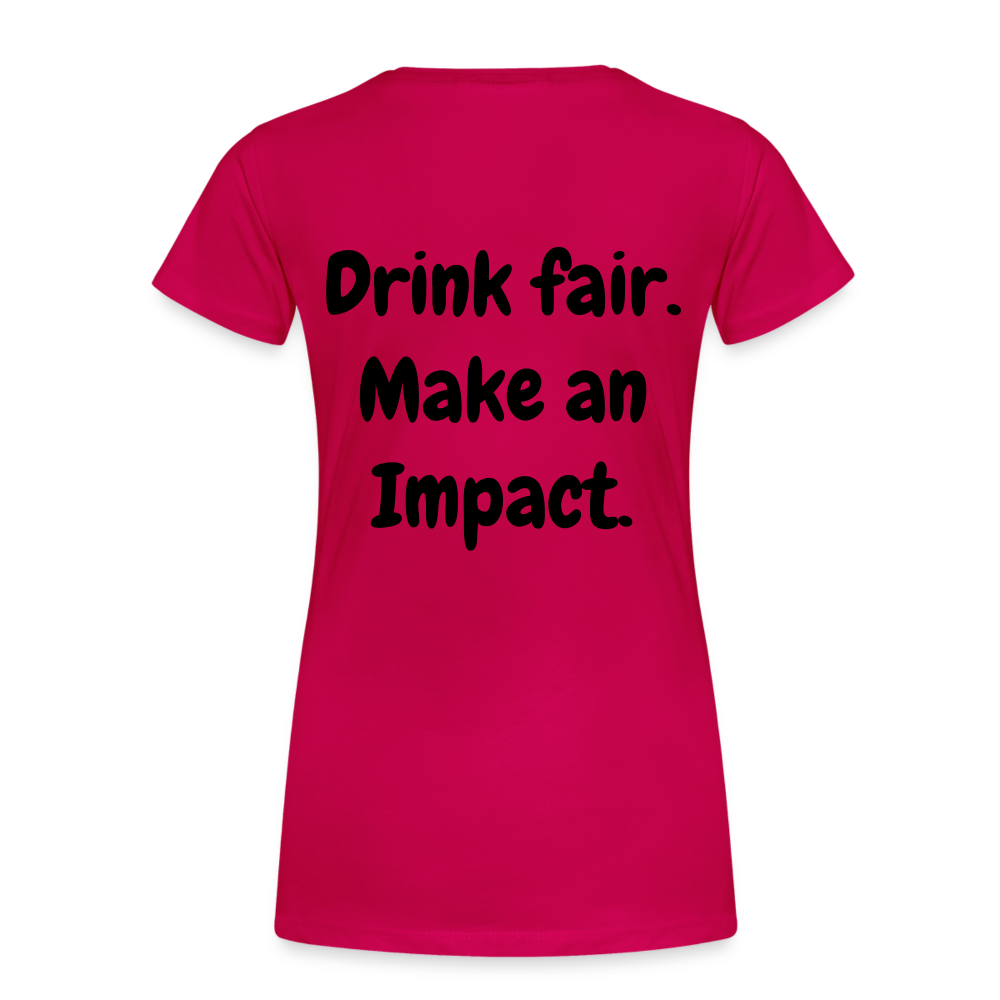 "Drink fair" Schiffkorb Shirt (Frauen) - dark pink