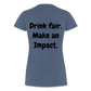 "Drink fair" Schiffkorb Shirt (Frauen) - heather blue