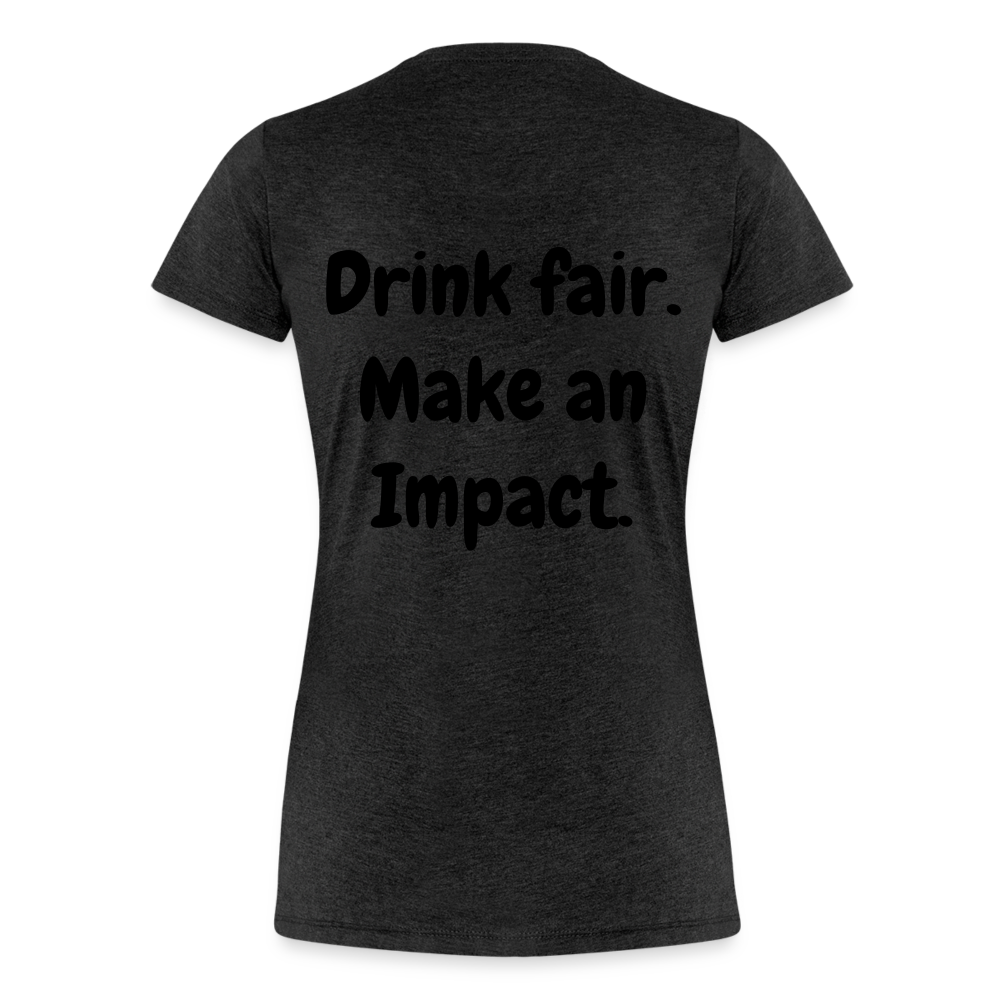 "Drink fair" Schiffkorb Shirt (Frauen) - charcoal grey