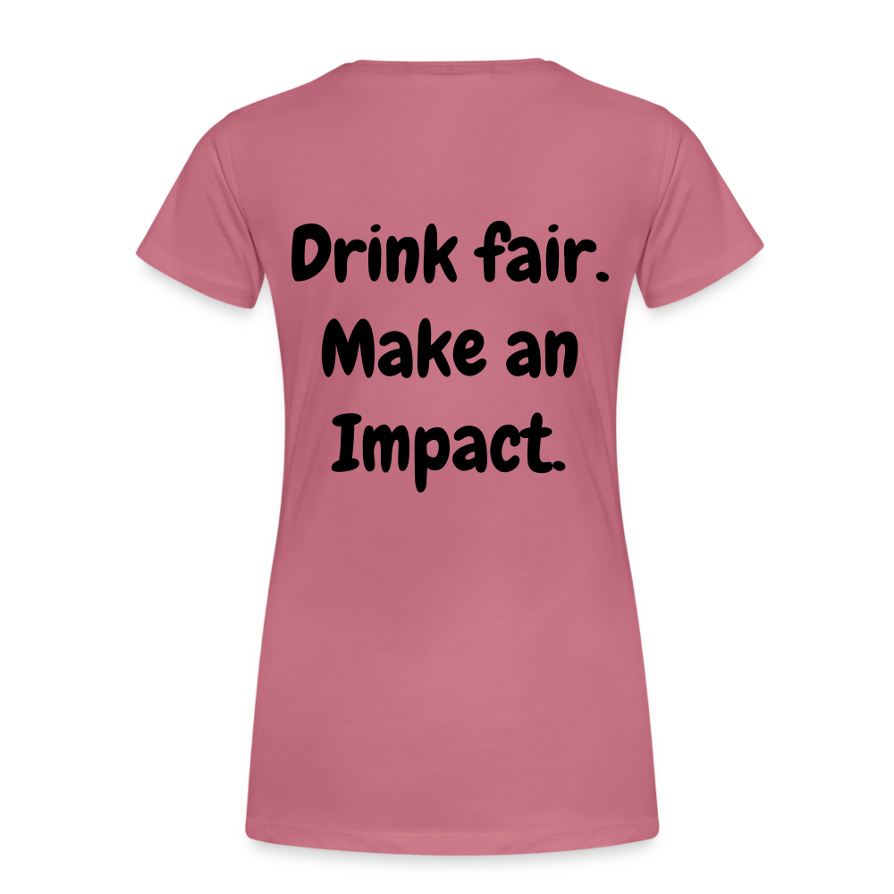 "Drink fair" Schiffkorb Shirt (Frauen) - mauve