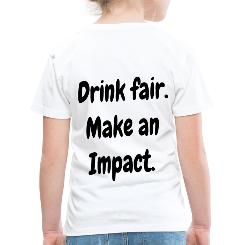 "Drink fair" Schiffkorb Shirt (Kinder) - white