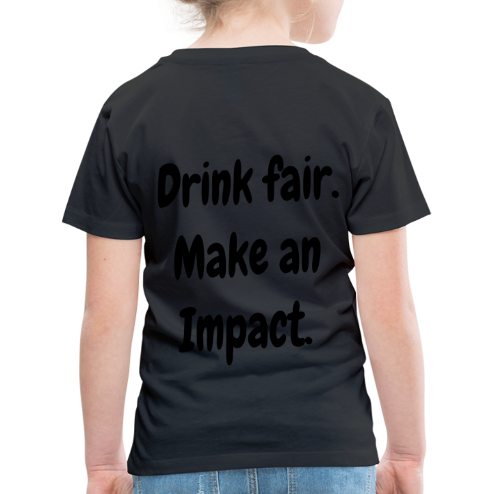 "Drink fair" Schiffkorb Shirt (Kinder) - black