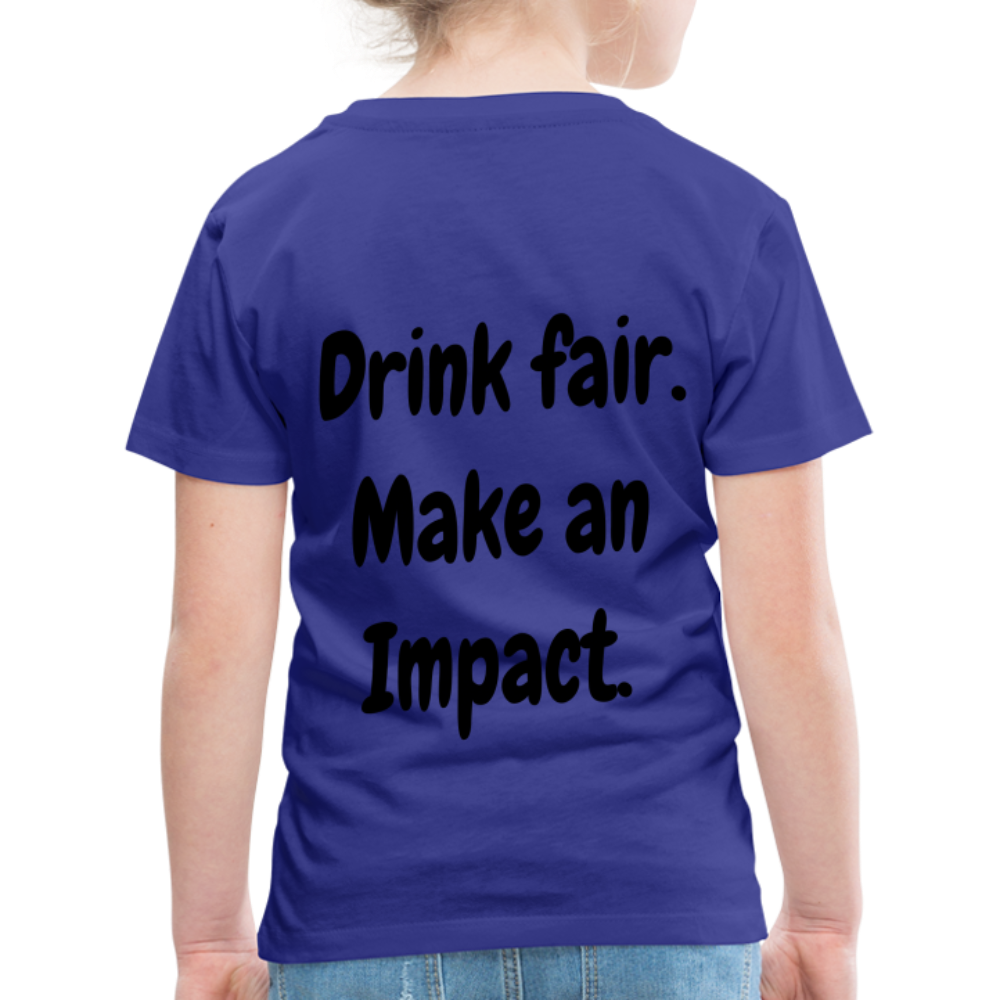 "Drink fair" Schiffkorb Shirt (Kinder) - royal blue