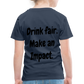 "Drink fair" Schiffkorb Shirt (Kinder) - navy