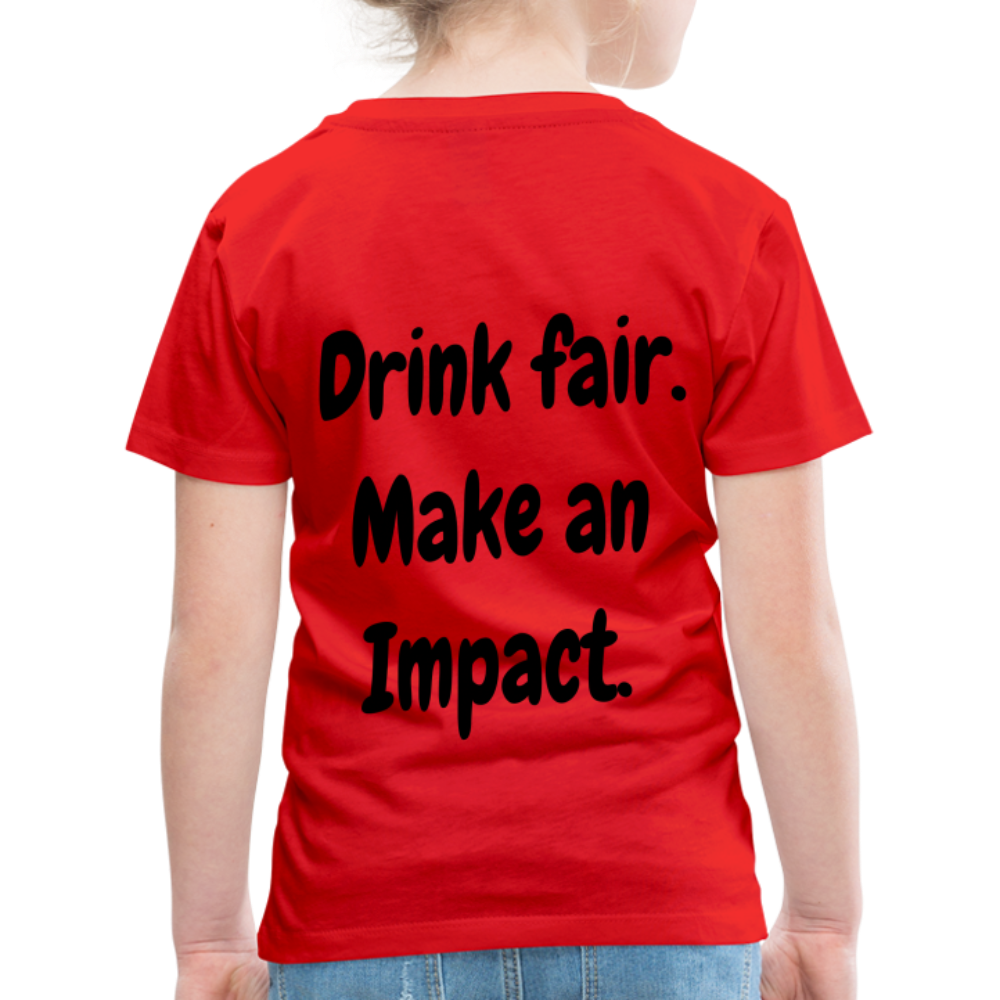 "Drink fair" Schiffkorb Shirt (Kinder) - red