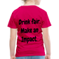 "Drink fair" Schiffkorb Shirt (Kinder) - dark pink