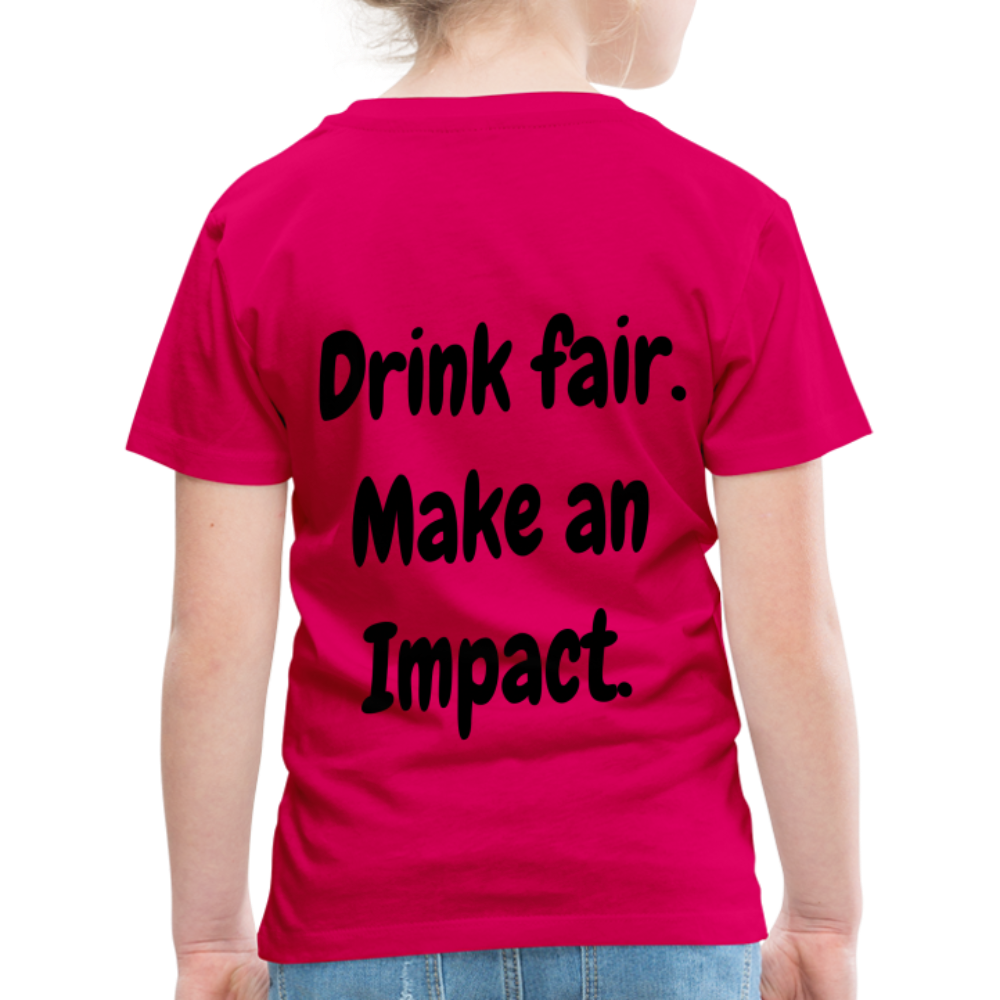 "Drink fair" Schiffkorb Shirt (Kinder) - dark pink