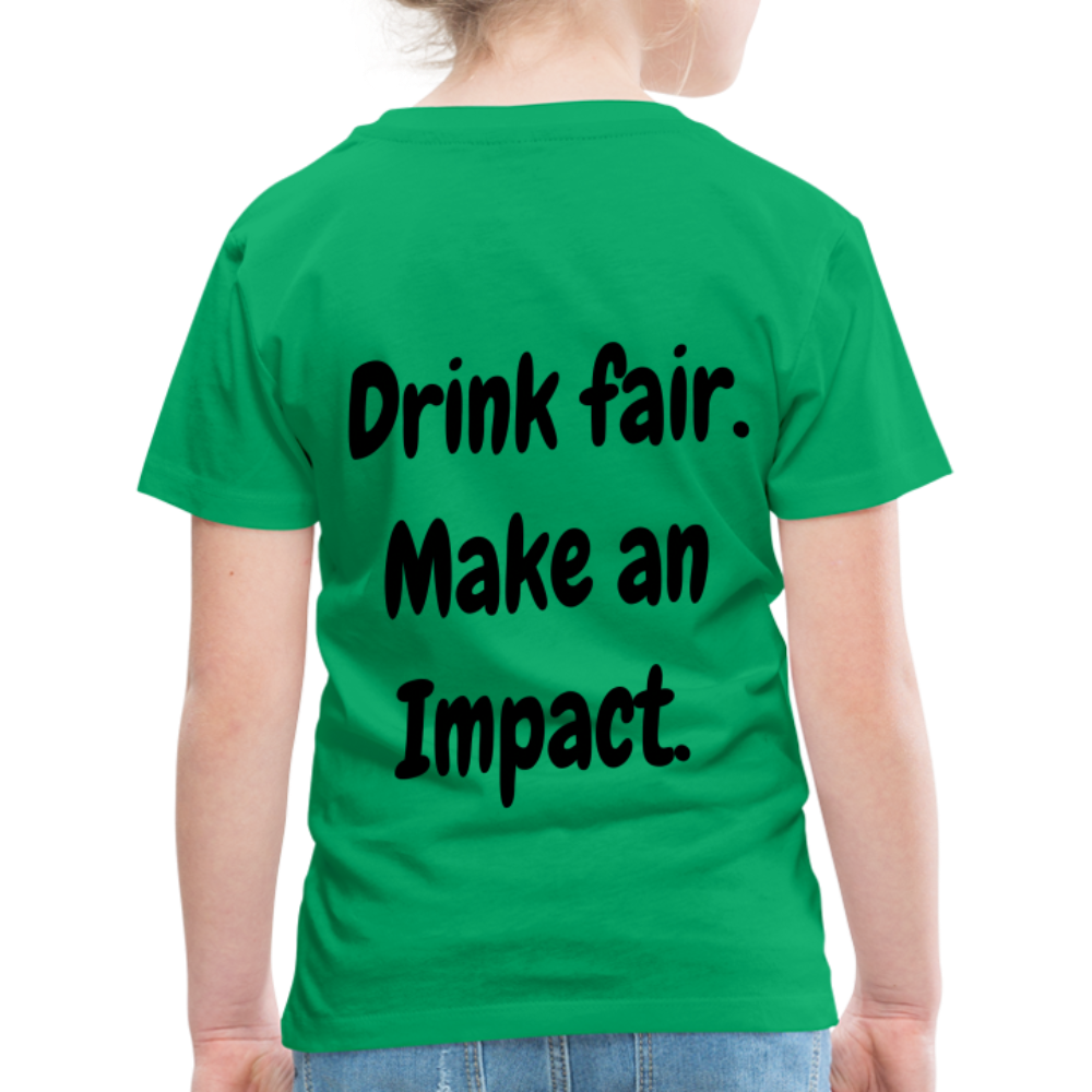 "Drink fair" Schiffkorb Shirt (Kinder) - kelly green