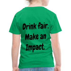 "Drink fair" Schiffkorb Shirt (Kinder) - kelly green