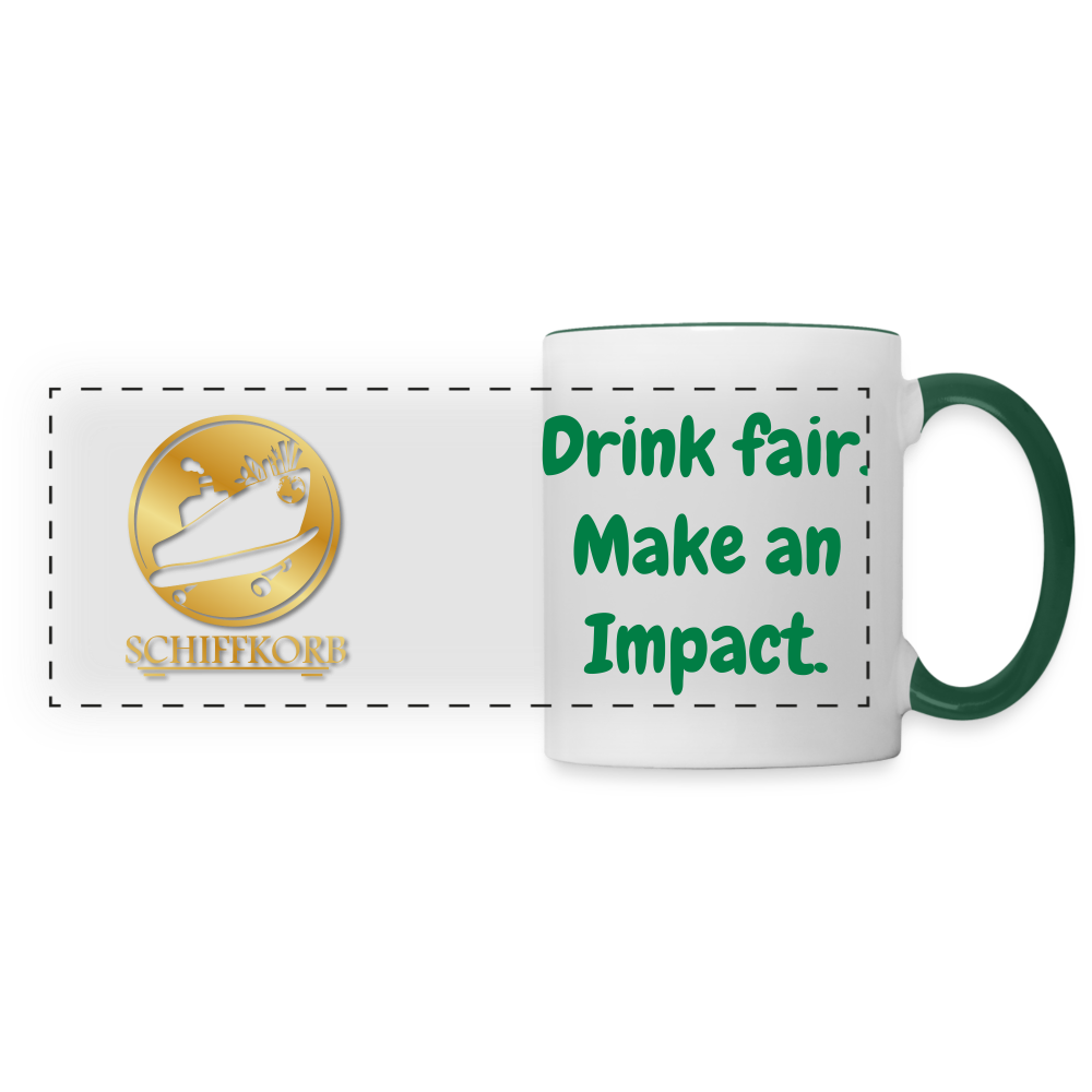 "Drink fair" Tasse - white/dark green