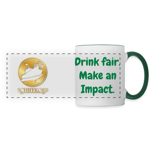 "Drink fair" Tasse - white/dark green