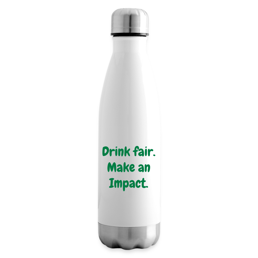 "Drink fair" Isolierflasche - white