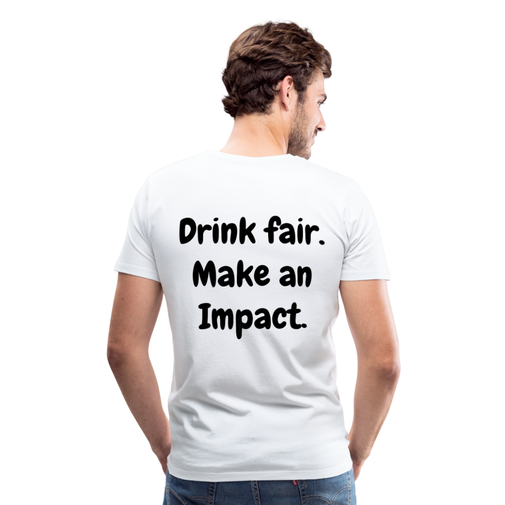 "Drink Fair" Schiffkorb Shirt (Männer) - white