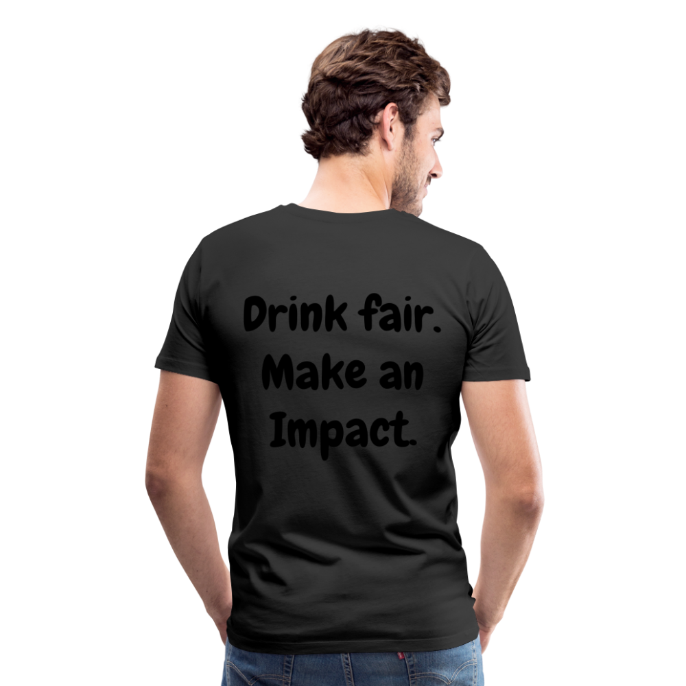 "Drink Fair" Schiffkorb Shirt (Männer) - black