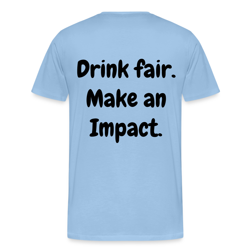 "Drink Fair" Schiffkorb Shirt (Männer) - sky