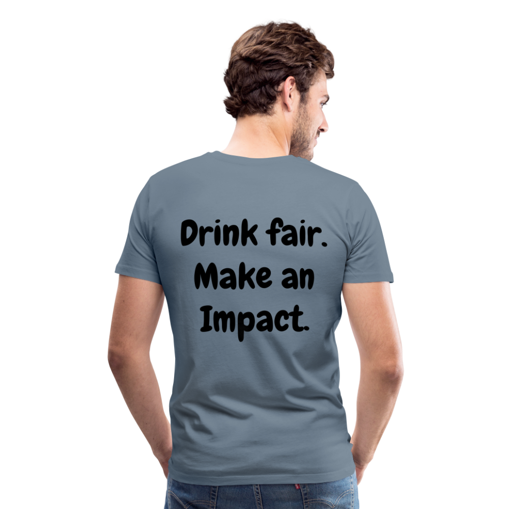 "Drink Fair" Schiffkorb Shirt (Männer) - steel blue