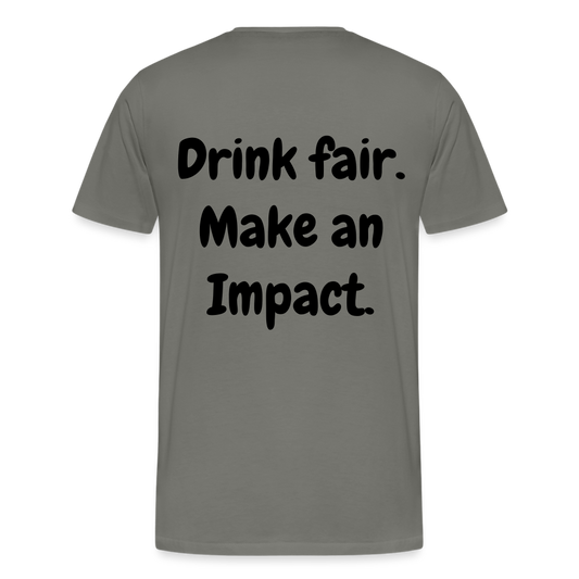 "Drink Fair" Schiffkorb Shirt (Männer) - asphalt