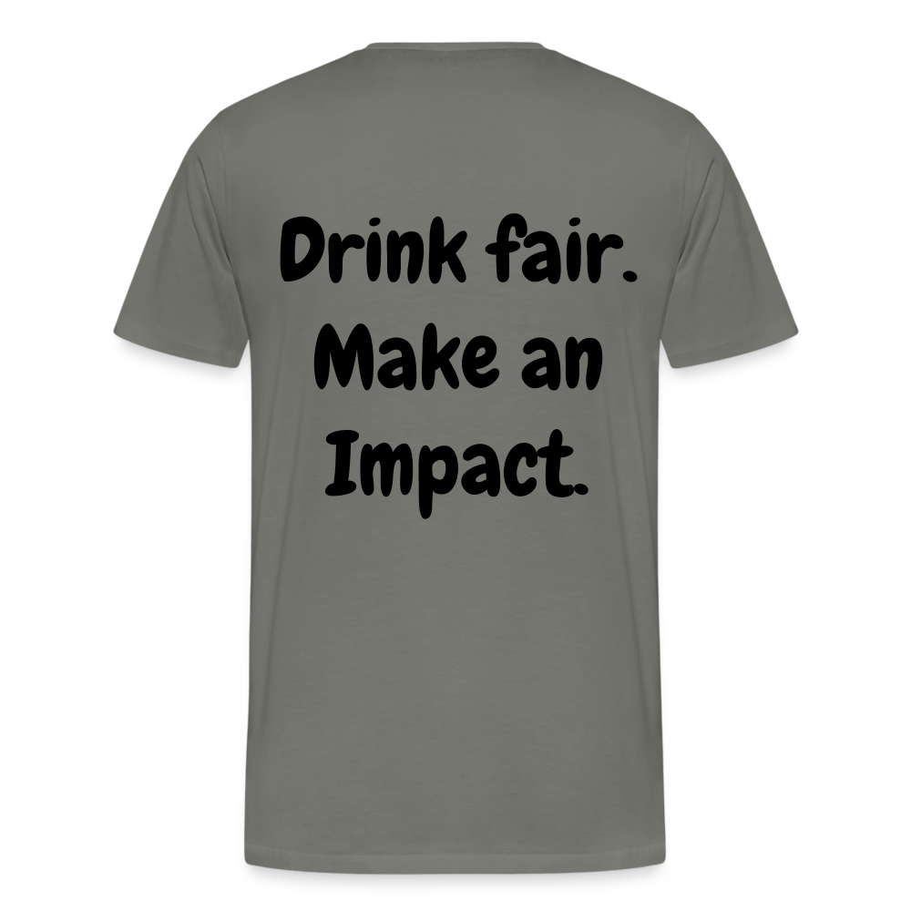 "Drink Fair" Schiffkorb Shirt (Männer) - asphalt