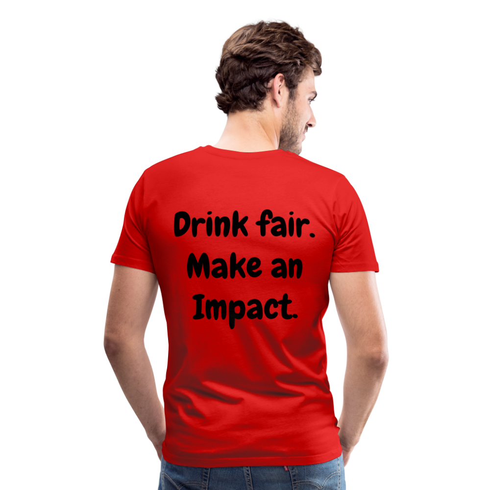 "Drink Fair" Schiffkorb Shirt (Männer) - red